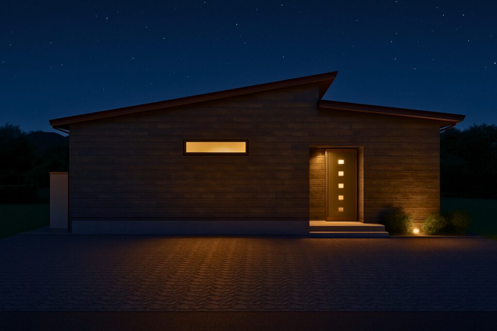 存在感のある平屋です。